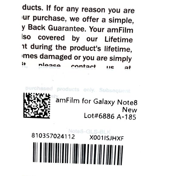 AM film, 3-D curve, tempered glass, screen protector for galaxy note 8 17k - Picture 3 of 3